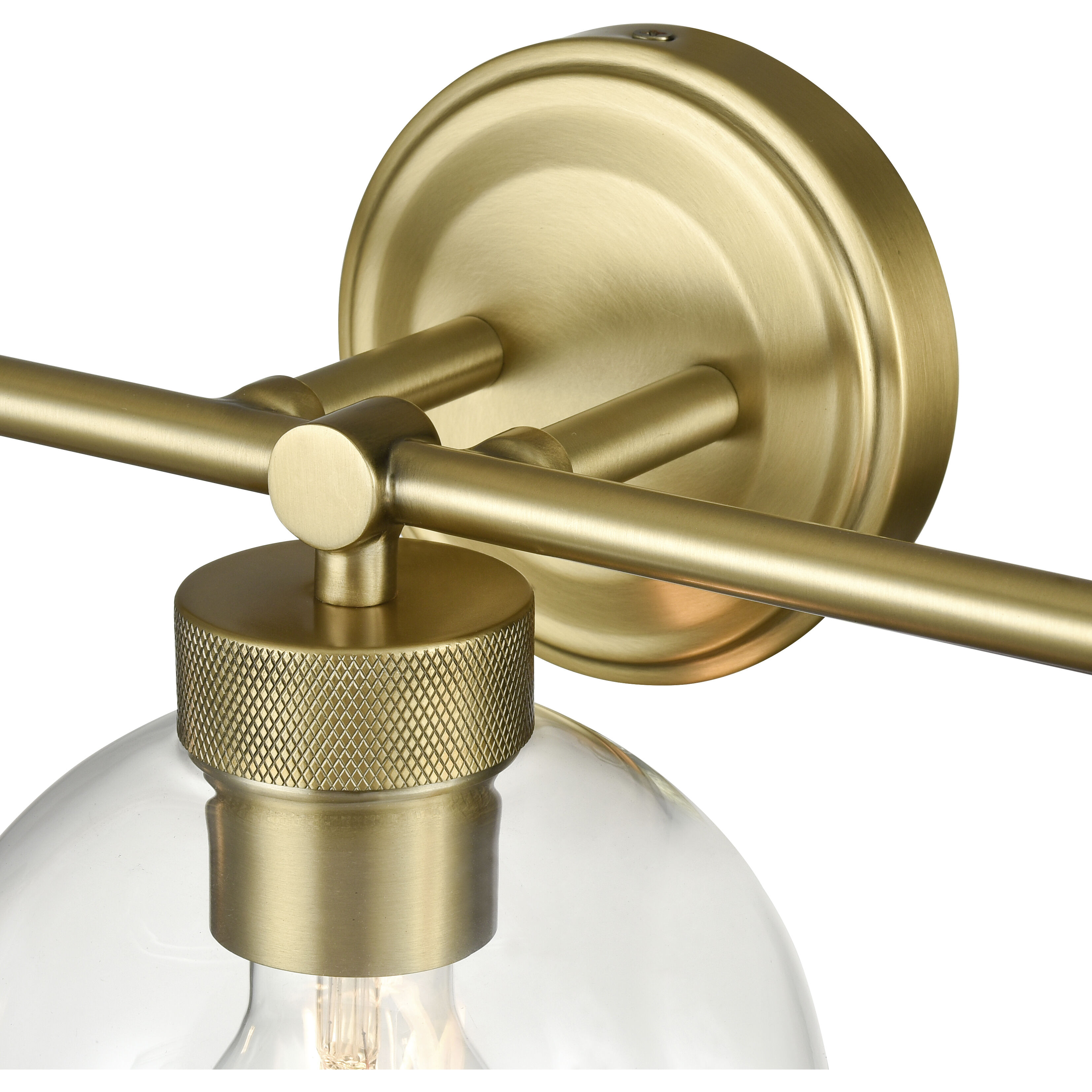 Jonatan 3 Light 25 inch Vintage Brass Bathroom Vanity Light Wall Light